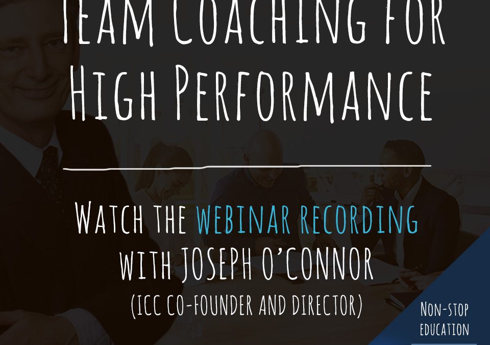 Gravações de Webinar: Team Coaching for High Performance
