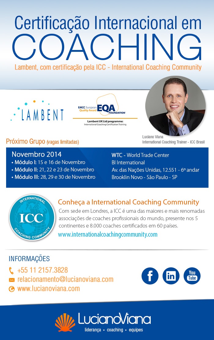 Certificação Internacional em Coaching – São Paulo, nov/2014